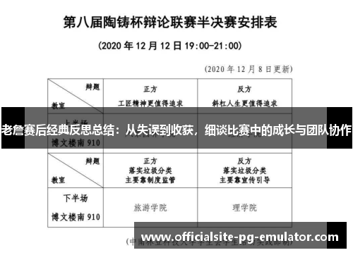 老詹赛后经典反思总结：从失误到收获，细谈比赛中的成长与团队协作